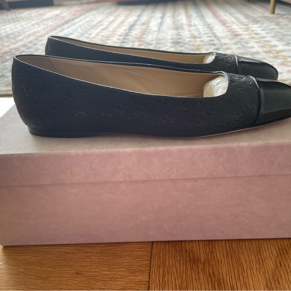 Jimmy Choo Ballerina Watson Black Leather Flats - Picture 6 of 7